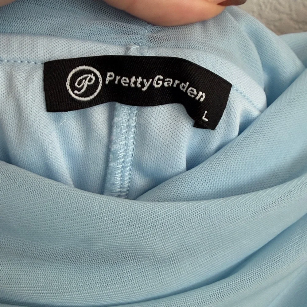 PrettyGarden Long Sleeve light Blue Maxi Dress - Picture 6 of 8